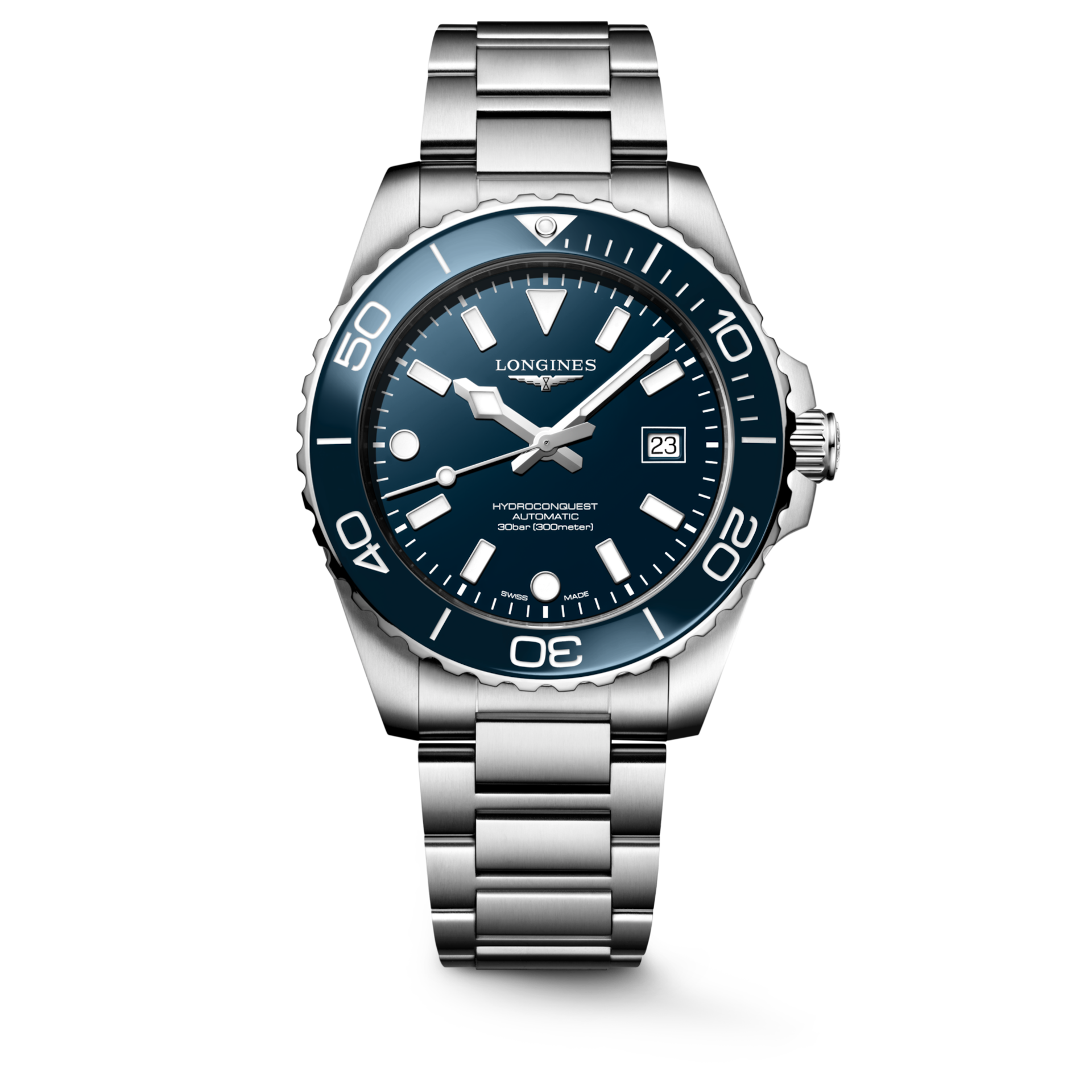 Longines HydroConquest Blue Lacquered Polished Dial Men 42mm L37884966