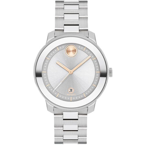 Movado Bold Verso Silver Dial Women 38mm