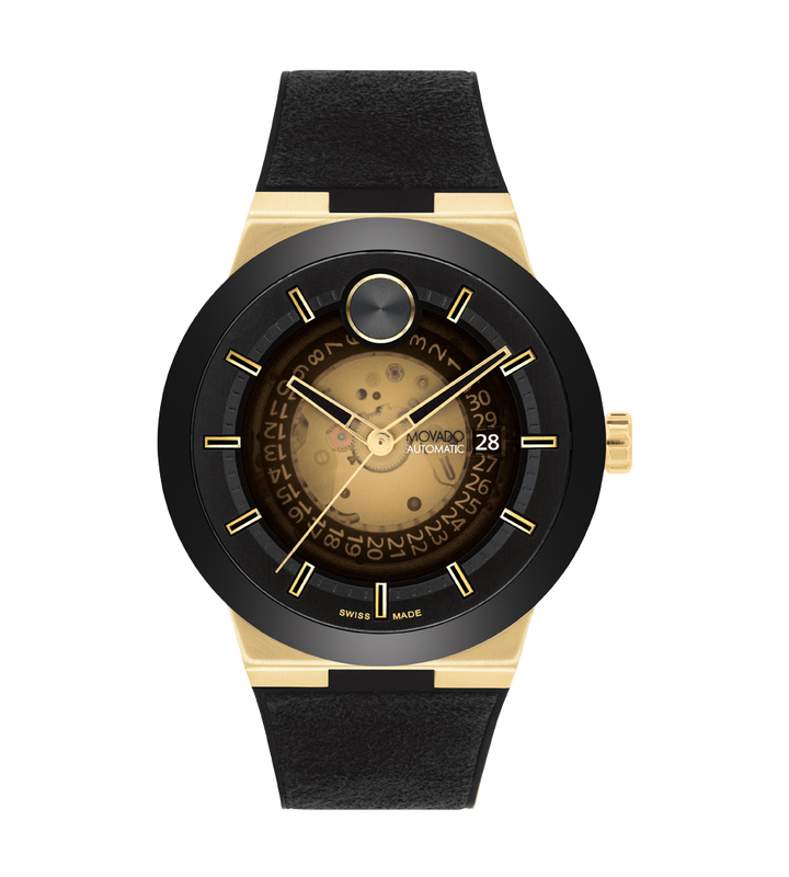 Movado Bold Fusion Black And Gold Dial Men 43.5MM
