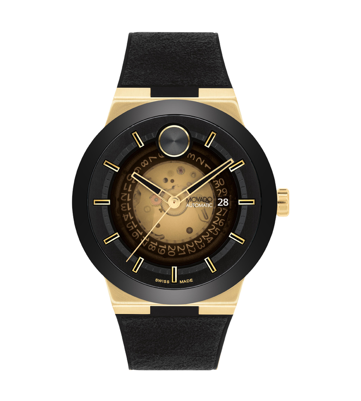 Movado gold and black watch online