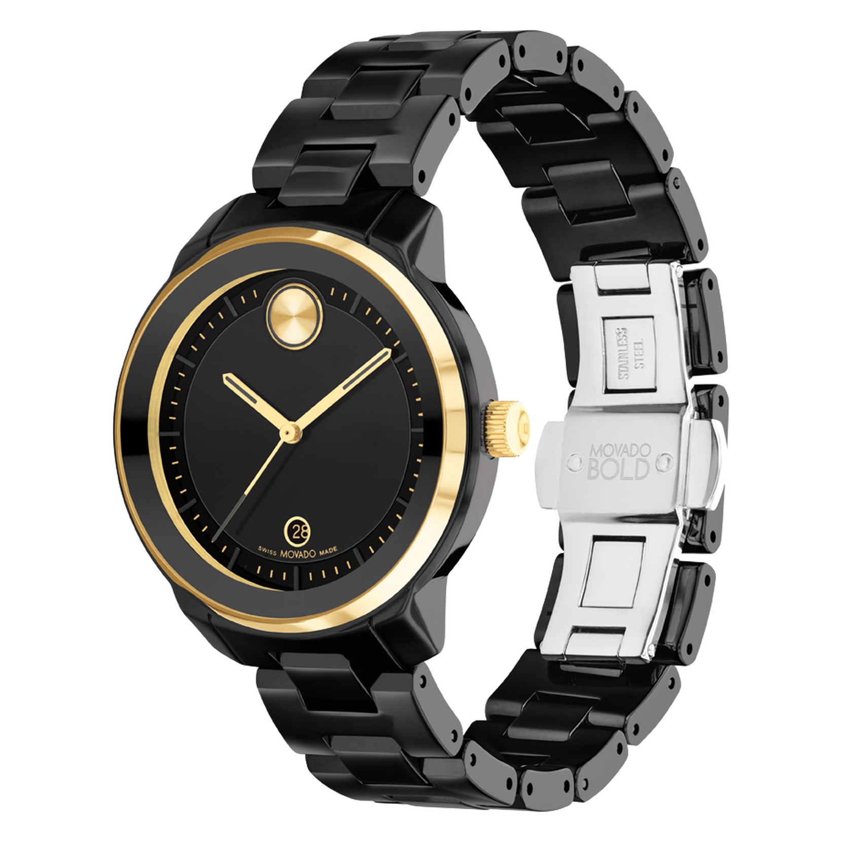 Bold Verso Date Black Dial