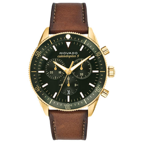 Movado Calendoplan Green Dial Men 42mm