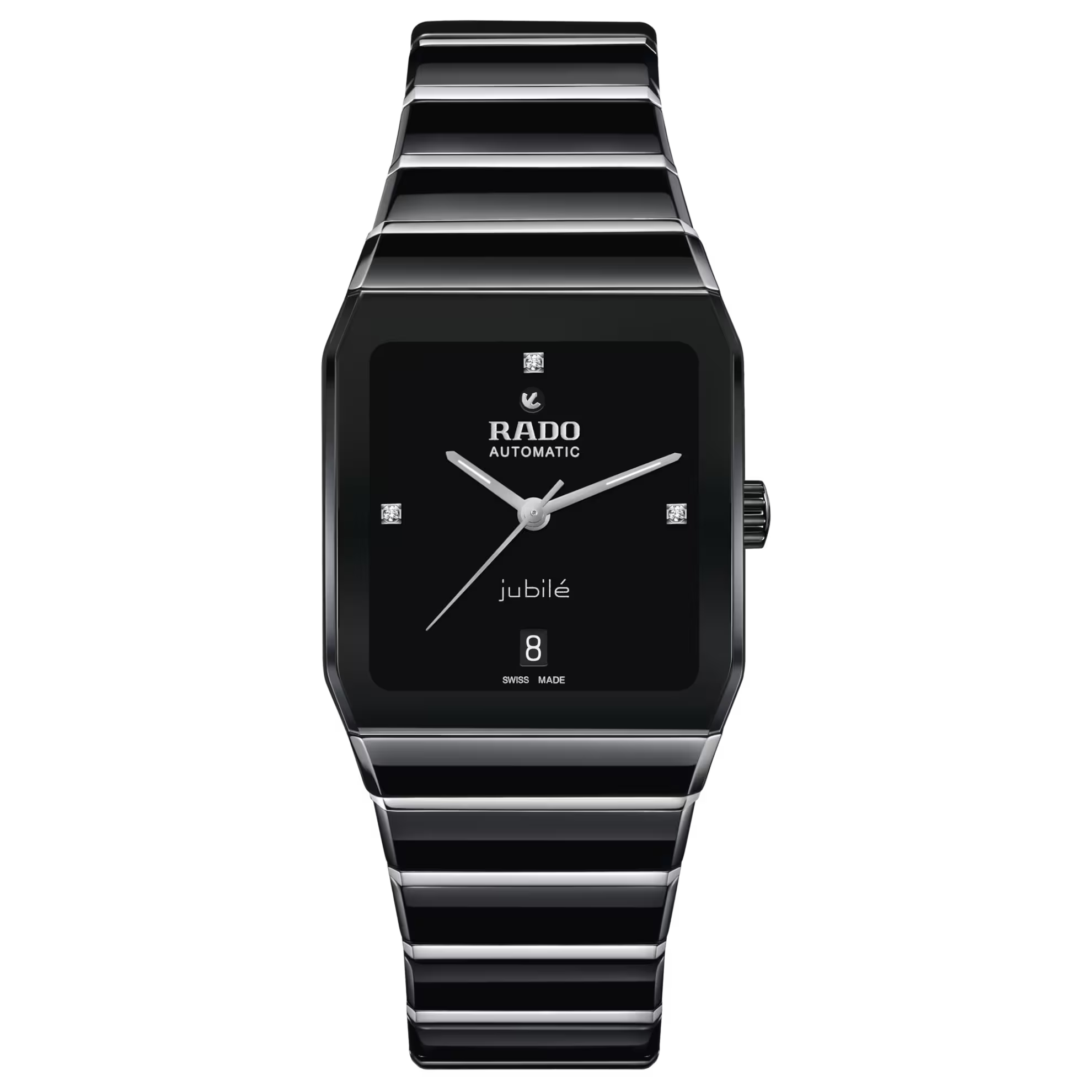 Rado Anatom Automatic Diamonds Black Dial Ceramic Watch 32.5mm
