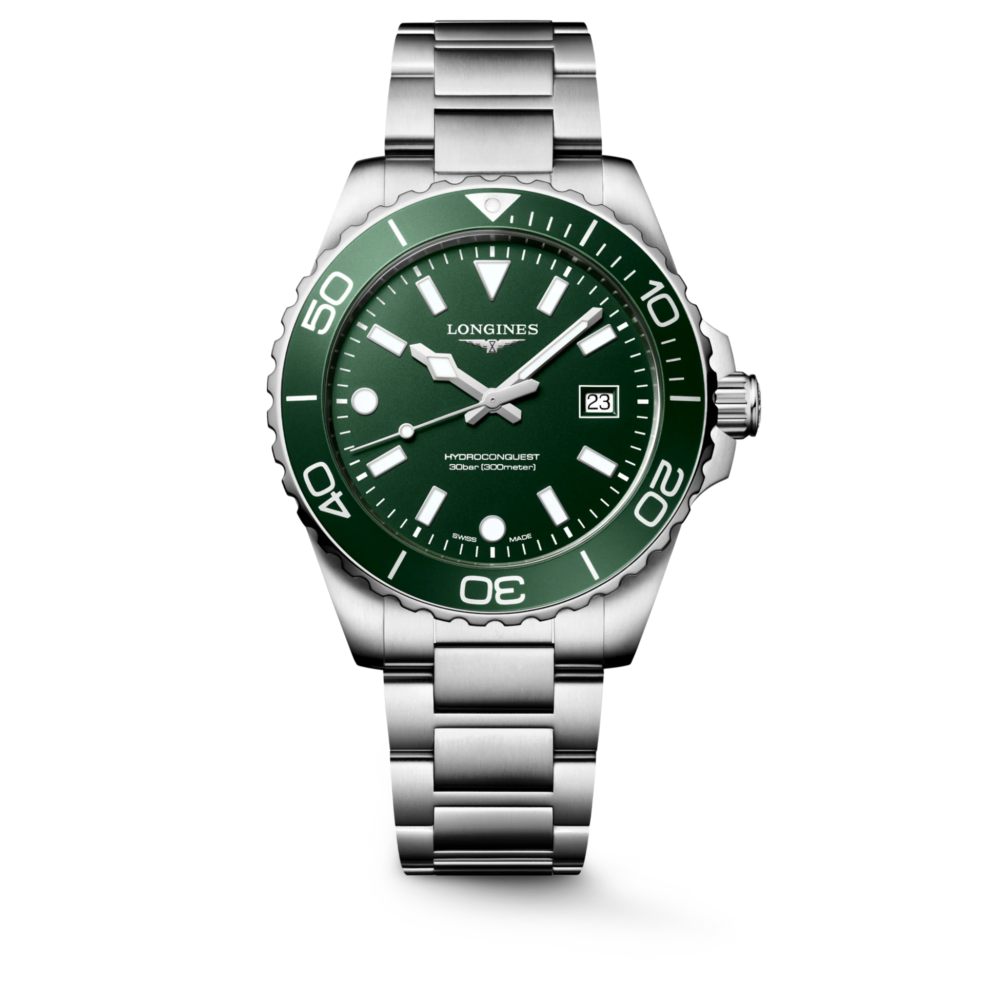 Longines HydroConquest Green sandblasted Dial Men 42mm L37694066