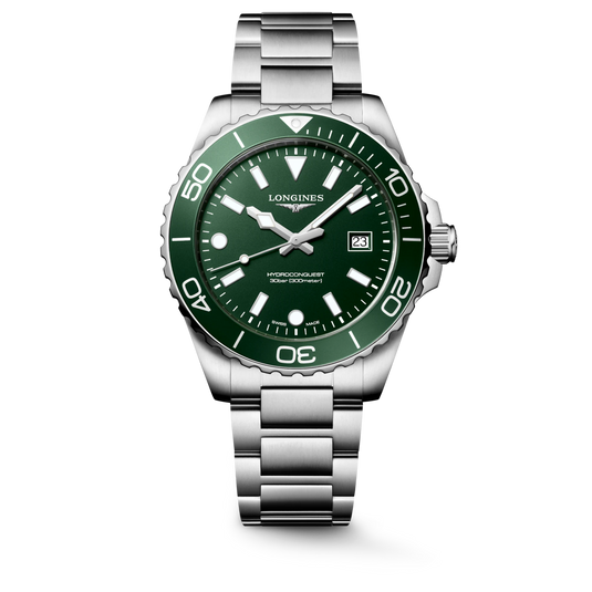 Longines HydroConquest Green sandblasted Dial Men 42mm L37694066