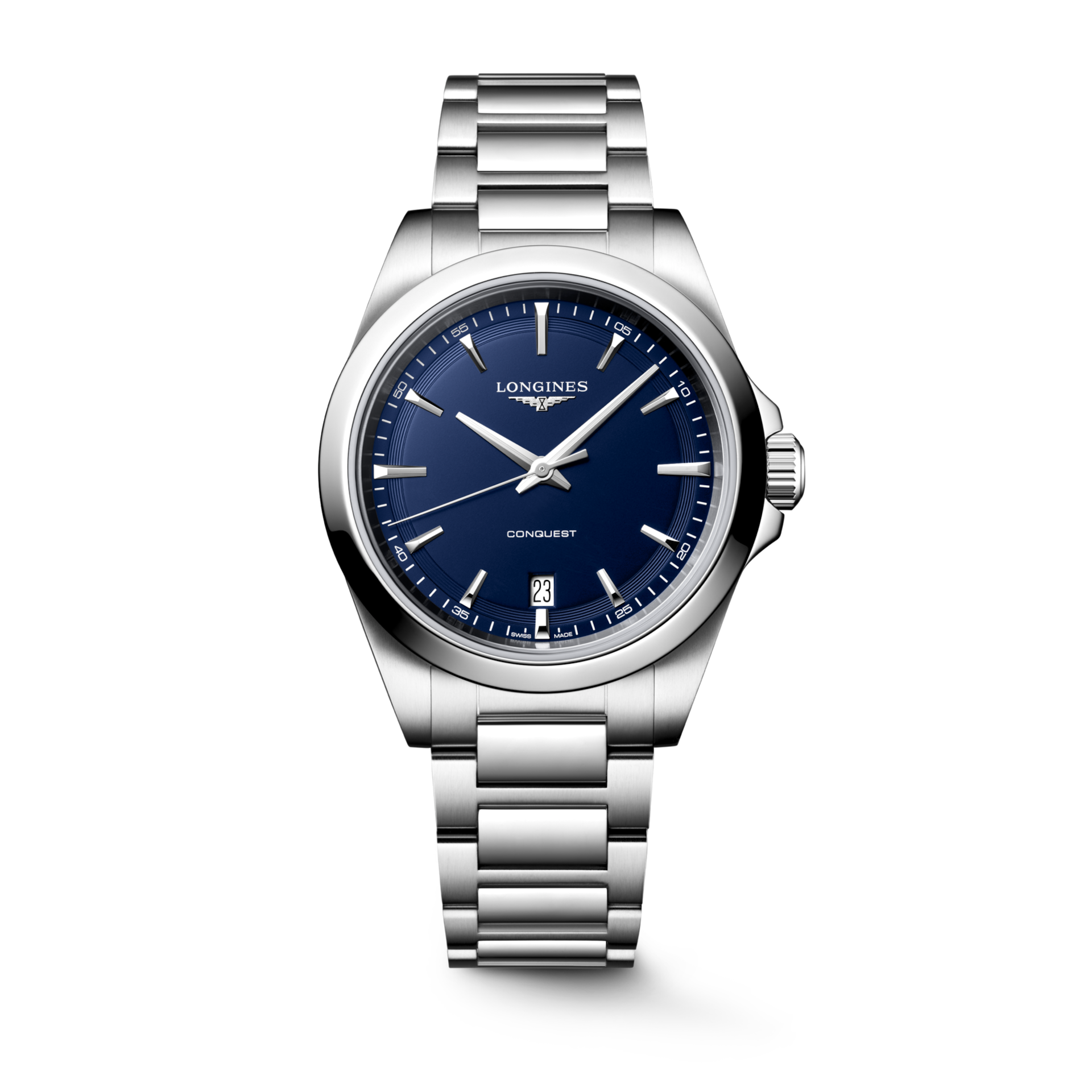Longines Conquest Blue Sandblasted Dial Men 38mm L37504926