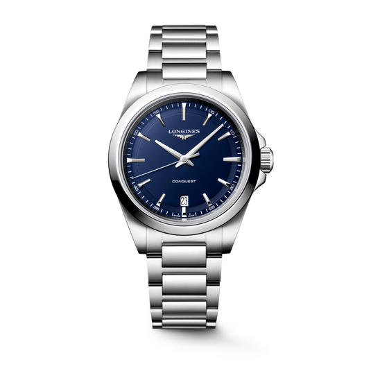 Longines Conquest Blue Sandblasted Dial Men 38mm L37504926