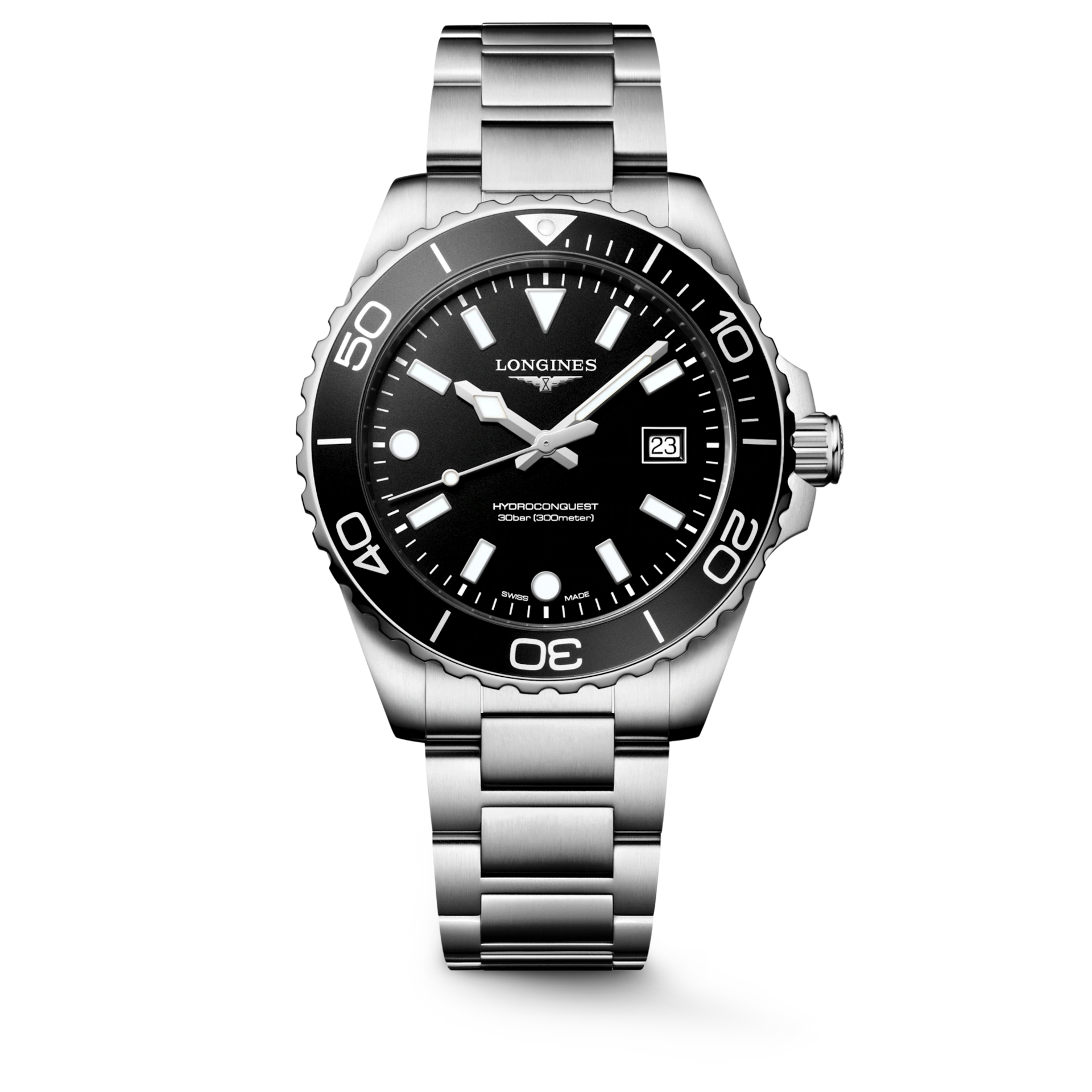 Longines HydroConquest Black Sandblasted Dial Men 42mm L37694566