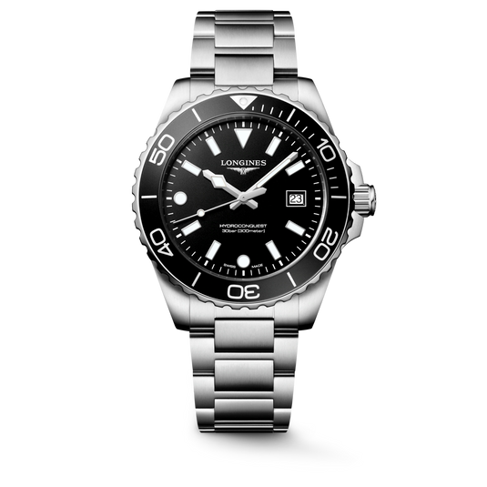 Longines HydroConquest Black Sandblasted Dial Men 42mm L37694566