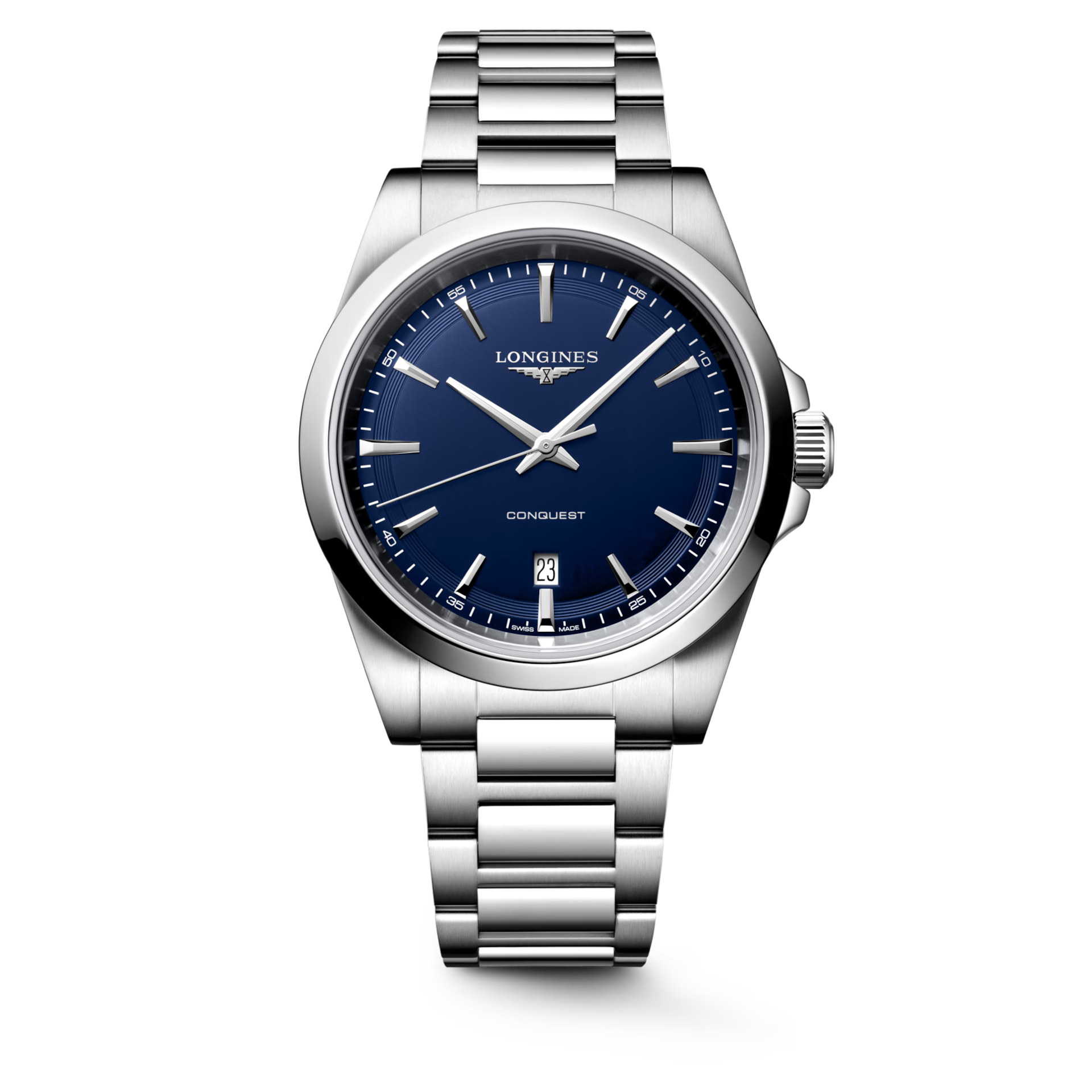 Longines Conquest Blue Sandblasted Dial Men 41mm L38604926