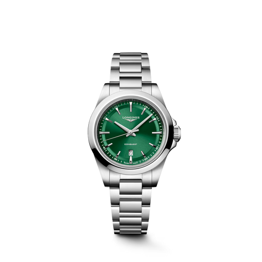 Longines Conquest Sunray Green Dial Women 30mm L33504096