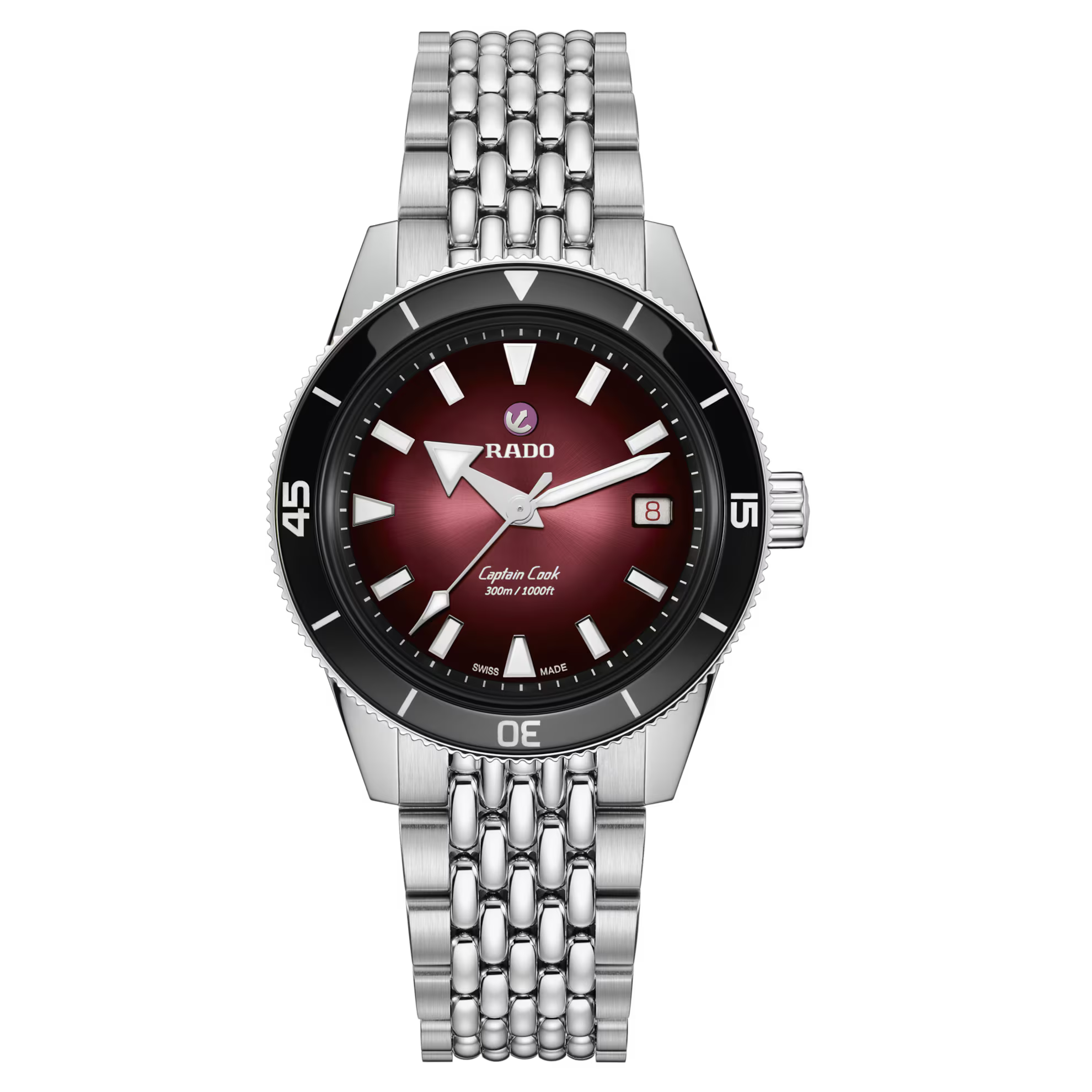 Rado Captain Cook Automatic Bronze Burgundy Dial Men's Watch 42mm