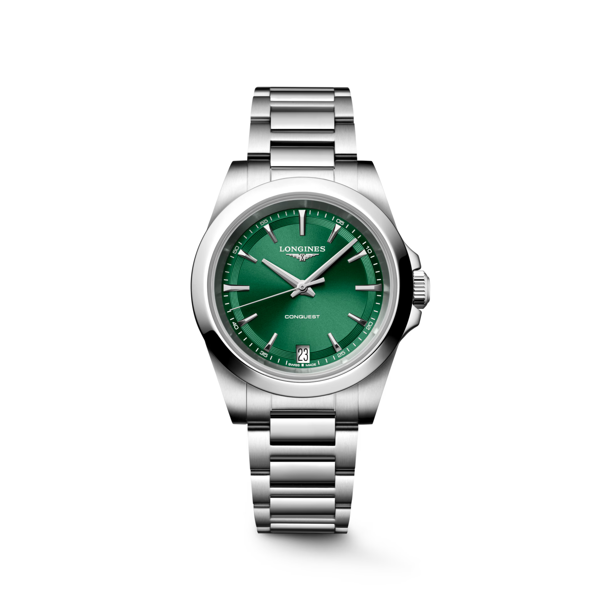 Longines Conquest Sunray Green Dial Women 34mm L34604096
