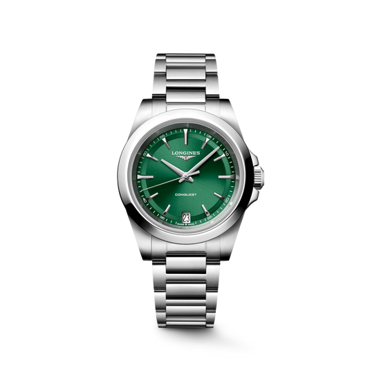 Longines Conquest Sunray Green Dial Women 34mm L34604096