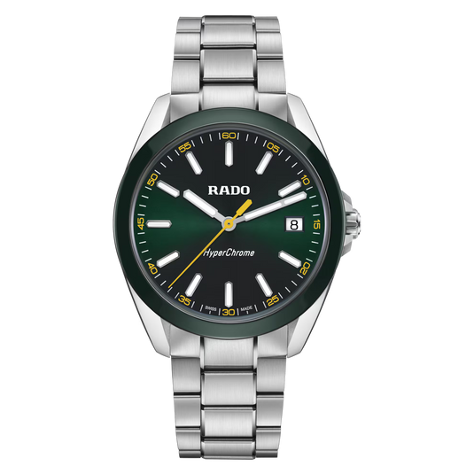 Rado HyperChrome Quartz Green Dial Men's Watch 41.5mm