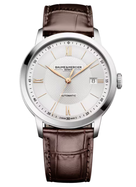 Baume & Mercier Classima Silvery, Satine Dial 40mm Men M0A10853