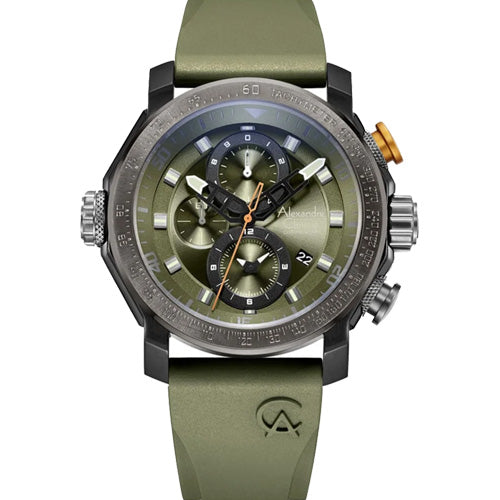 Alexandre Christie Green Dial Men 45mm 6565MCREPGN