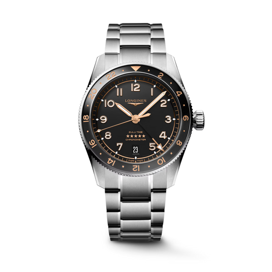 Longines Spirit Zulu Time Black Matt Dial Men 39mm L38024506