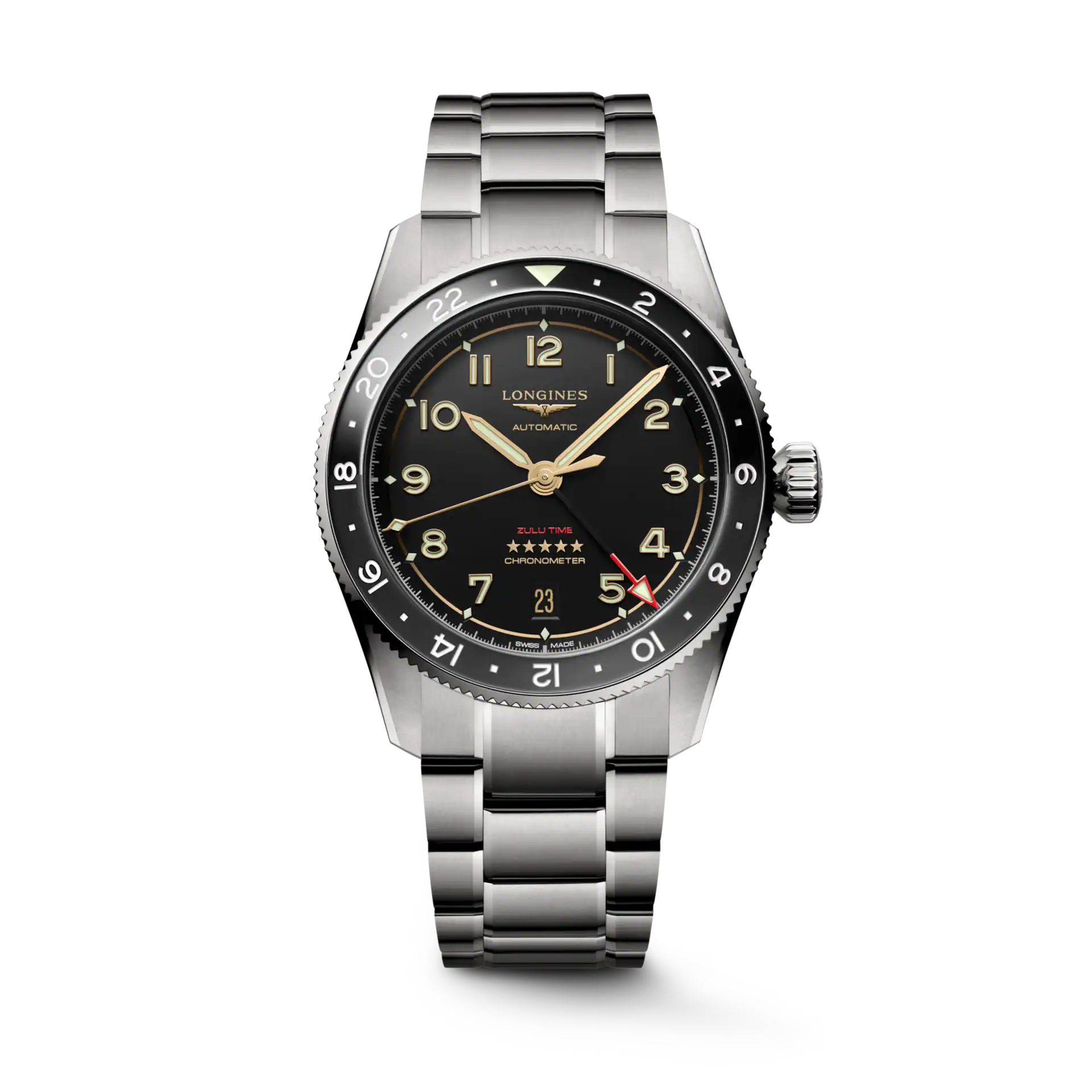 Longines Spirit Zulu Time Anthracite Dial Men 39mm L38021536