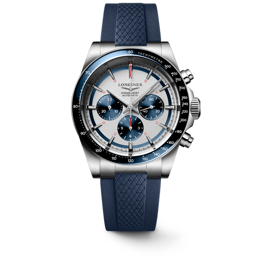 Longines Conquest Silver Matt with Blue Counters Dial Men 42mm L38354989