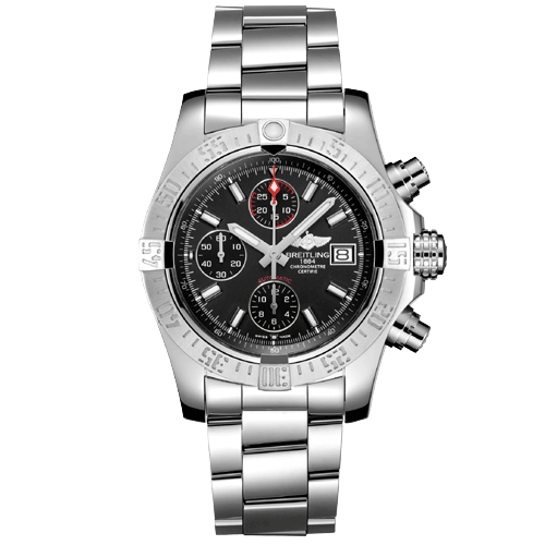 Breitling Avenger II Black & Silver Black Dial Men 43mm