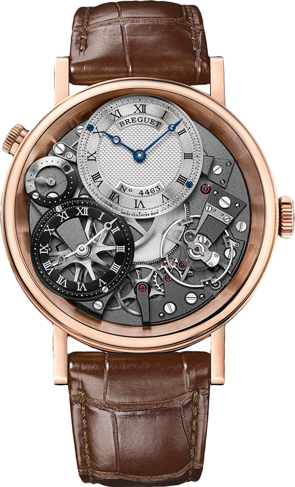 Breguet Tradition 7067 Silver Black & Grey Dial Men 40 mm