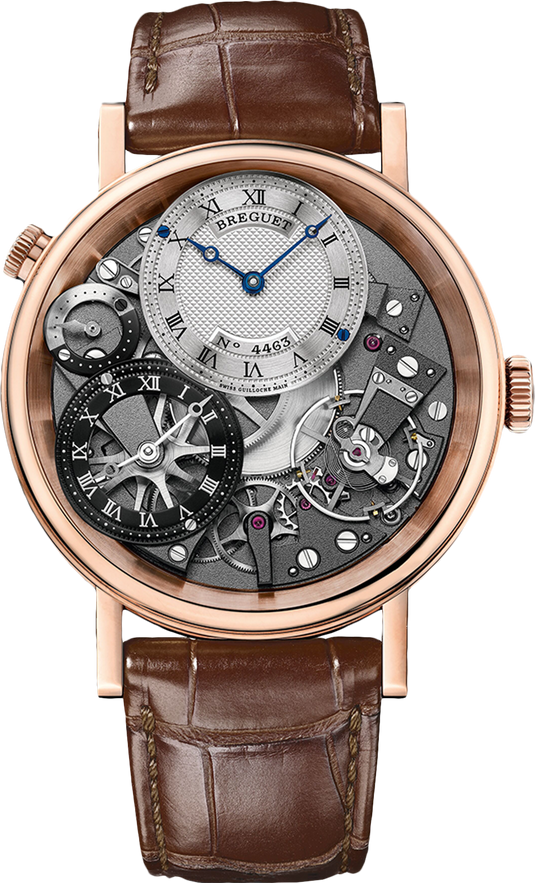 Breguet Tradition 7067 Silver Black & Grey Dial Men 40 mm