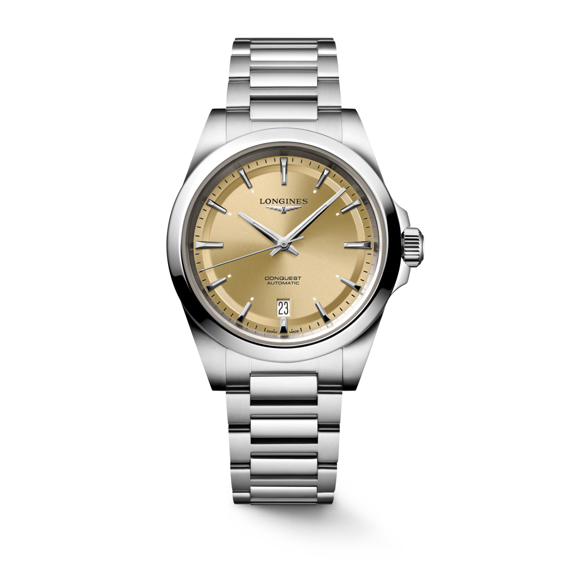 Longines Conquest Sunray Gilt Dial Men 38mm L37204626