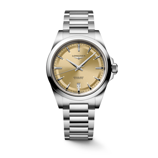 Longines Conquest Sunray Gilt Dial Men 38mm L37204626