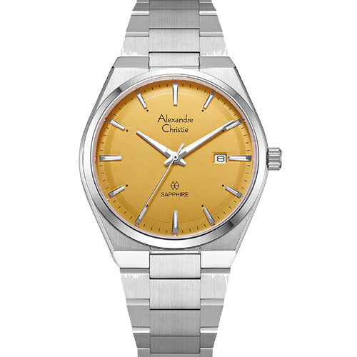 Alexandre Christie Sunflower Yellow Dial Men 39mm 8697MDBSSYL