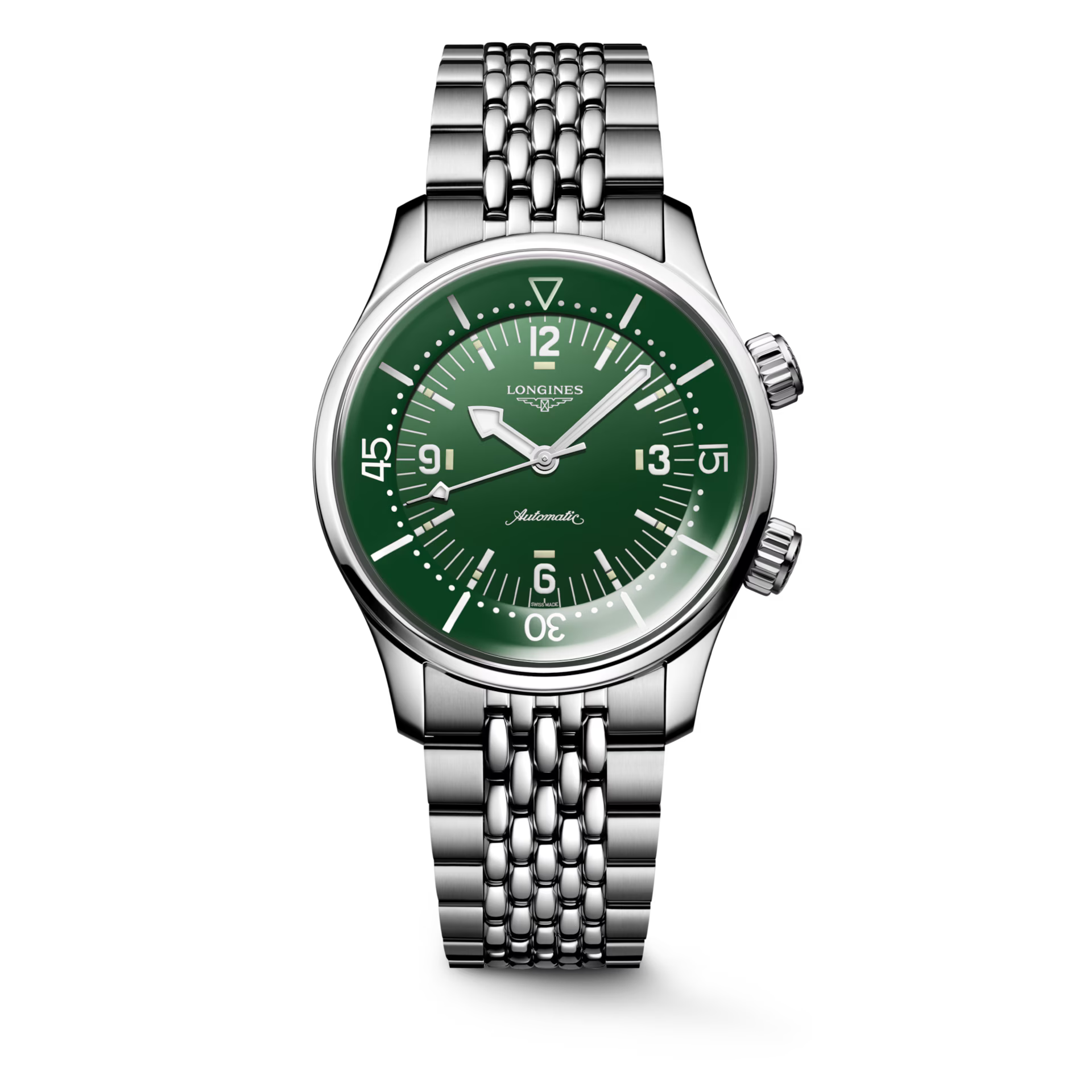 Longines Legend Diver Green Lacquered Polished Dial Men 39mm L37644066