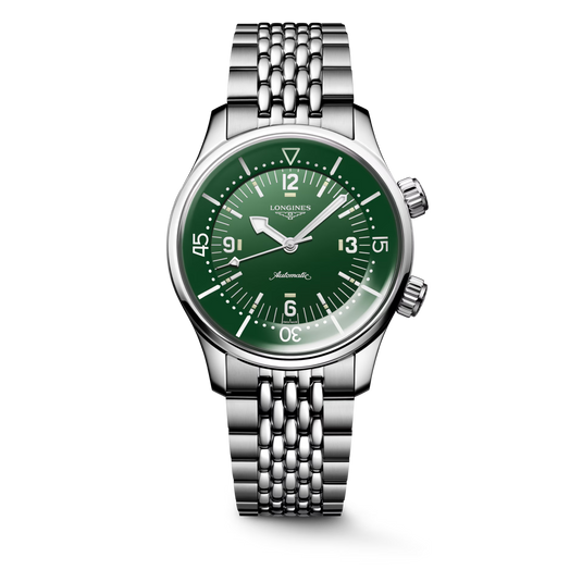 Longines Legend Diver Green Lacquered Polished Dial Men 39mm L37644066