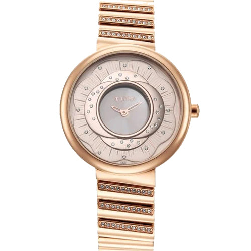 Titan Purple Unending Beauty Rose Gold Dial Analog Stainless Steel Strap Watch for Women 36mm 95160WM01