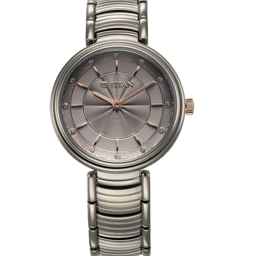 Titan Aura Quartz Analog Titanium Dial With Titanium Stainless Steel Strap Watch for Women 34mm 95240KM01