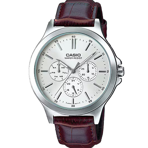 Casio Enticer MTP-V300 series White Dial Men 41.5mm A1177 MTP-V300L-7A