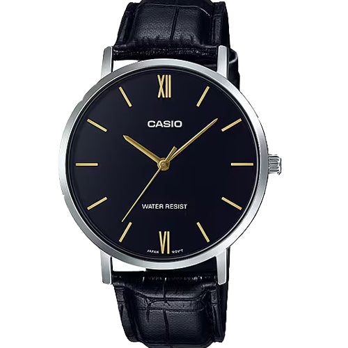 Casio Enticer MTP-VT01 series Black Dial Men 40mm A1615 MTP-VT01L-1B