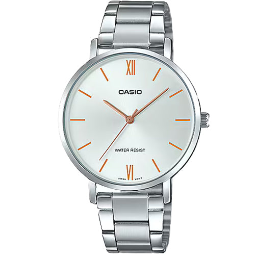 Casio Enticer LTP-VT01 series Silver Dial Women 34mm A1625 LTP-VT01D-7B