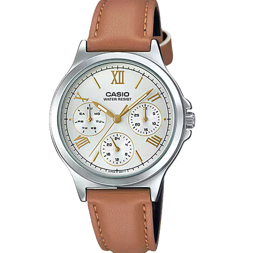 Casio Enticer LTP-V300 series White Dial Women 33.2mm A1703 LTP-V300L-7A2