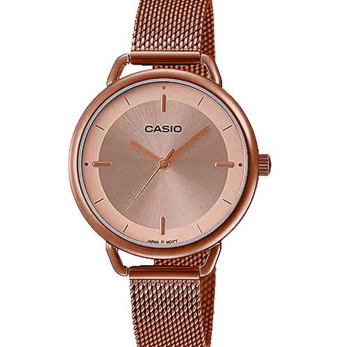 Casio Enticer LTP-E413 series Rose Gold Dial Women 32mm A1799 LTP-E413MR-9A