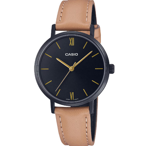 Casio Enticer LTP-VT02 series Black Dial Women 30mm A2000 LTP-VT02BL-1A