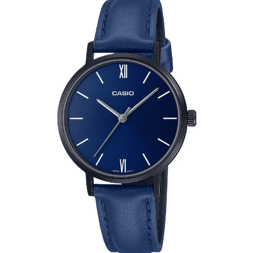 Casio Enticer LTP-VT02 series Blue Dial Women 30mm A2001 LTP-VT02BL-2A