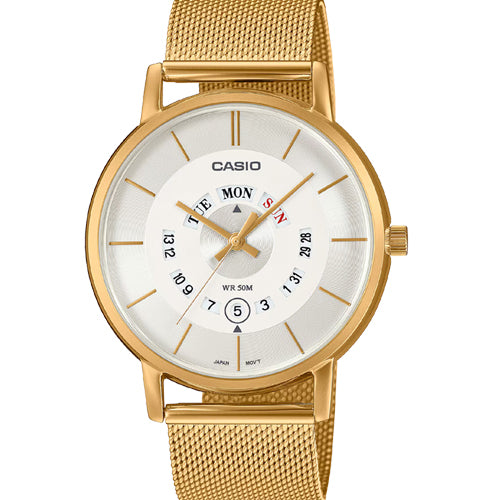 Casio Enticer Standard White Dial Men 41mm A2138 MTP-B135MG-7AV