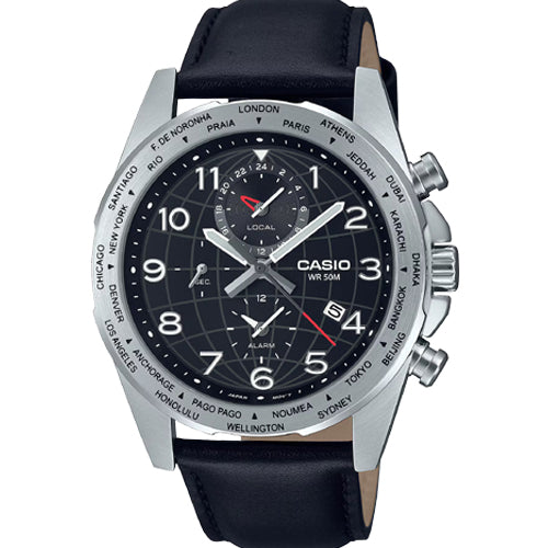 Casio Enticer Black Dial Men 43.9mm A2149 MTP-W500L-1AV