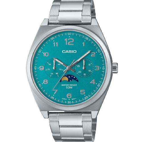 Casio Enticer Standard Green Dial Men 40mm A2174 MTP-M300D-3AV