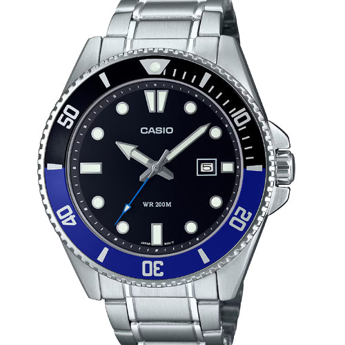 Casio Enticer Standard Black Dial Men 46.3mm A2190 MDV-107D-1A2V