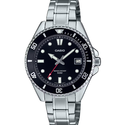 Casio Enticer Standard Black Dial Men 38.5mm A2195 MDV-10D-1A1V