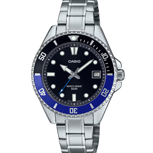 Casio Enticer Standard Black Dial Men 38.5mm A2196 MDV-10D-1A2V