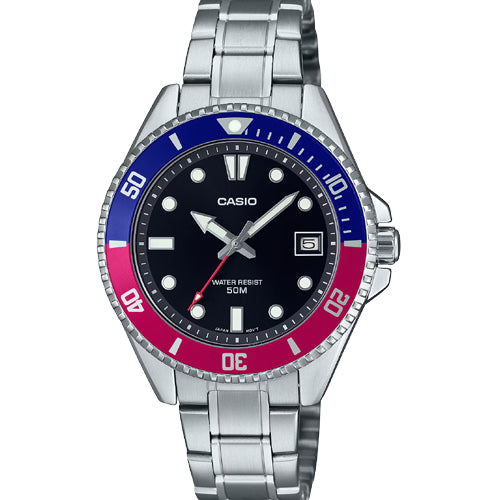 Casio Enticer Standard Black Dial Men 38.5mm A2197 MDV-10D-1A3V