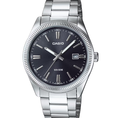 Casio Enticer Black Dial Men 38.5mm A2226 MTP-1302PD-1A1V