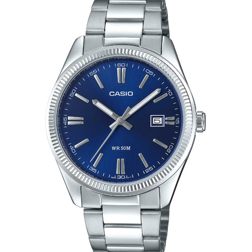 Casio Enticer Blue Dial Men 38.5mm A2227 MTP-1302PD-2AV